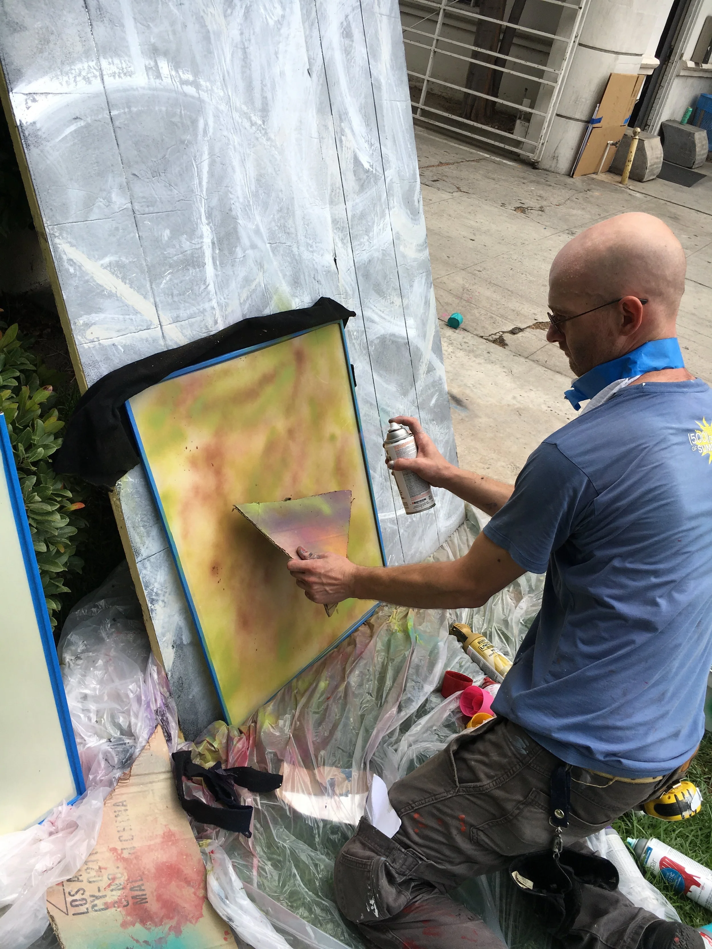 working with spray paint