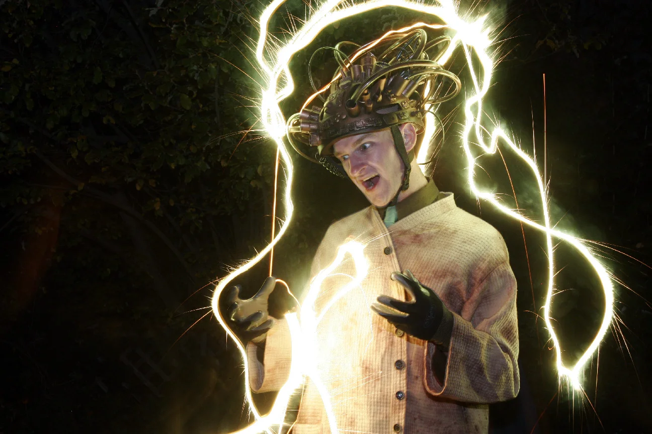 mad science helmet &amp; smock