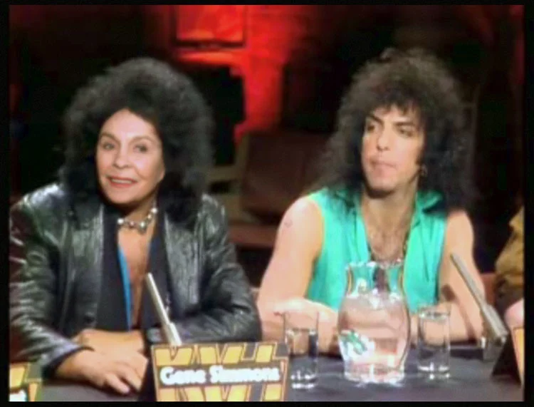 Jean Simmons and Paul Stanley, unmasked on MTV